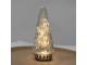 Stříbrný skleněný dekorační svítící stromek LED Tree - Ø 11*24 cm Clayre & Eef