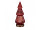 Červený skleněný dekorační svítící stromek LED Tree - Ø 7*16 cm Clayre & Eef