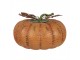 Oranžová kovová dekorace dýně Pumpkin - Ø 31*20 cm Clayre & Eef