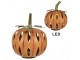 Oranžová kovová dekorace dýně Pumpkin s Led světýlky - 28*34 cm Clayre & Eef