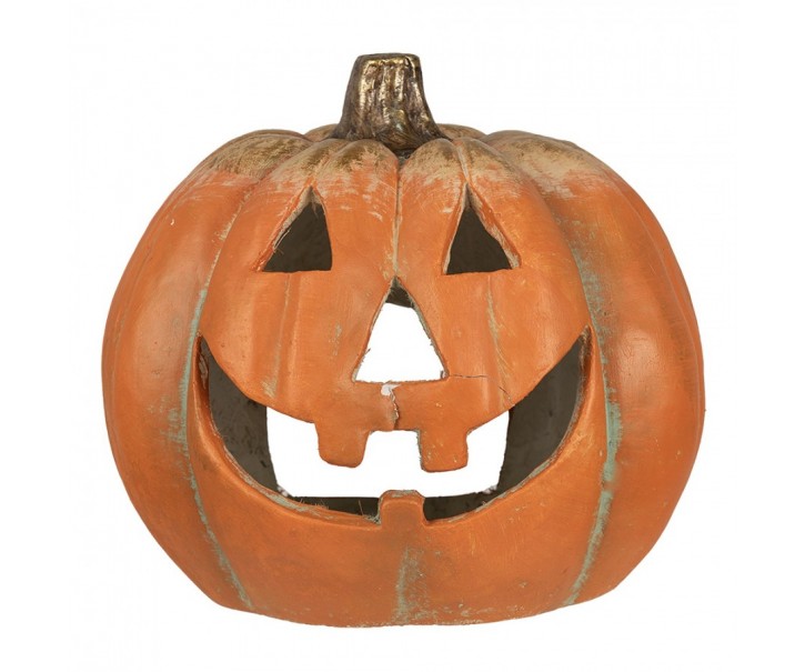 Oranžová dekorace dýně Halloween - 36*33*32 cm Clayre & Eef