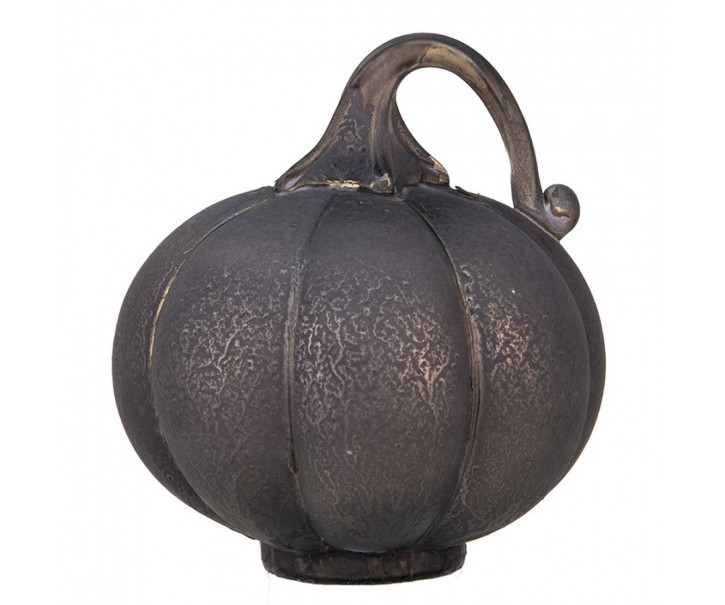 Šedá skleněná dekorace dýně Pumpkin - Ø 15 * 16 cm Clayre & Eef