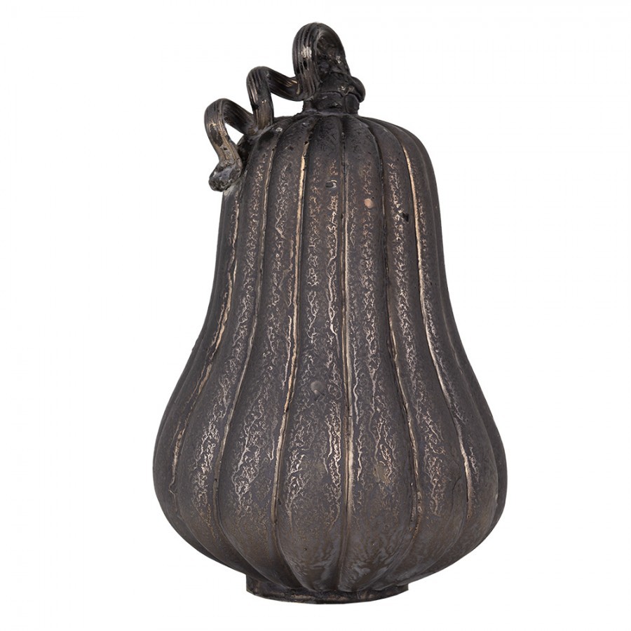 Šedo-stříbrná skleněná dekorace dýně Pumpkin - Ø 17*27 cm Clayre & Eef Šedo-stříbrná skleněná dekorace dýně Pumpkin - Ø 17*27 cm Clayre & Eef