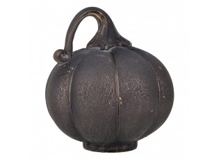 Šedá skleněná dekorace dýně Pumpkin - Ø 15 * 16 cm