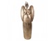 Zlatá antik kovová dekorace anděl v životní velikosti Christmas Angel - 74*31*204 cm Clayre & Eef