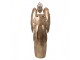 Zlatá antik kovová dekorace anděl v životní velikosti Christmas Angel - 62*25*169 cm Clayre & Eef