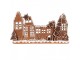 Svícen perníkové městečko na 4 čajové svíčky Gingerbread House - 27*9*15 cm Clayre & Eef