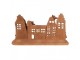 Svícen perníkové městečko na 4 čajové svíčky Gingerbread House - 27*9*15 cm Clayre & Eef