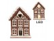 Vánoční perníková chaloupka s Led světýlky Gingerbread House - 17*10*22 cm Clayre & Eef