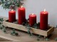 Hnědý antik dřevěný adventní svícen Advent Candle - 49*14*9 cm Chic Antique