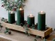 Hnědý antik dřevěný adventní svícen Advent Candle - 49*14*9 cm Chic Antique