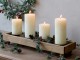 Hnědý antik dřevěný adventní svícen Advent Candle - 49*14*9 cm Chic Antique