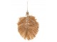 Přírodní závěsná dekorace ve tvaru listu Raffia - 25*4*27/ 35 cm J-Line by Jolipa