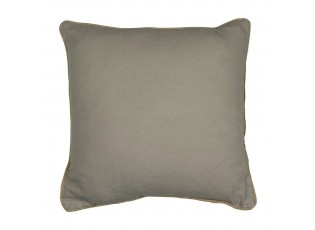 Šedý plátěný polštář s jutovým lemováním Jutei - 45*15*45 cm 
