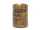 Dřevěný sloupovitý svícen na širokou svíčku Mango Wood L - Ø 10*15 cm Chic Antique