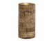 Dřevěný sloupovitý svícen na širokou svíčku Mango Wood XL - Ø 10*20 cm Chic Antique