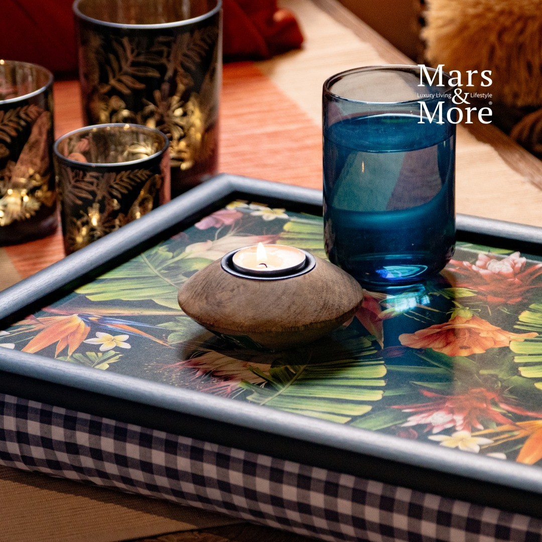 Dřevěný svícen z mangového dřeva na čajovou svíčku - 11*11*4cm Mars & More Dřevěný svícen z mangového dřeva na čajovou svíčku - 11*11*4cm Mars & More