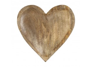 Miska ve tvaru srdce z mangového dřeva Mango Heart M - 20*20*2 cm