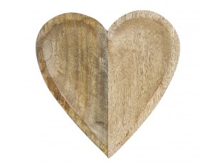 Miska ve tvaru srdce z mangového dřeva Mango Heart L - 25*25*2,5 cm