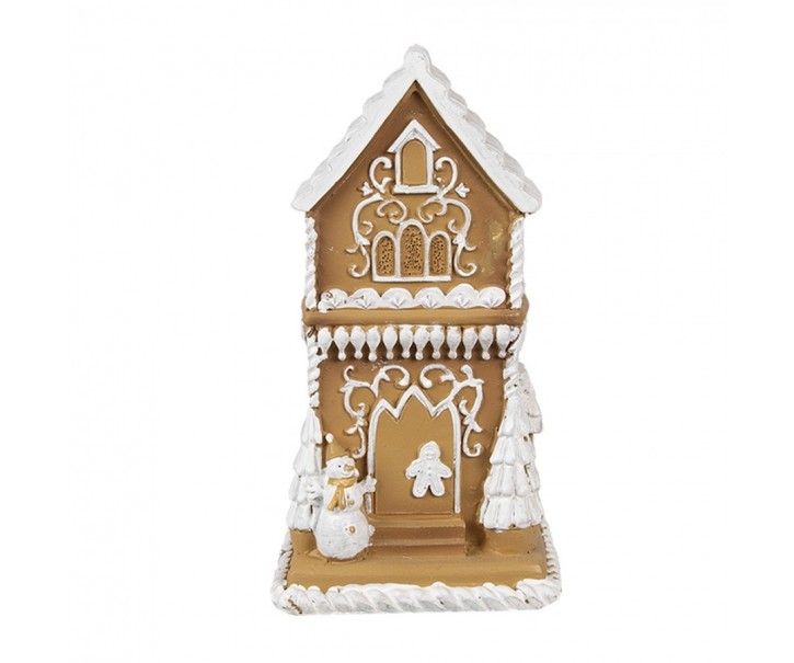 Svítící perníková chaloupka Gingerbread House - 8*8*15 cm Clayre & Eef