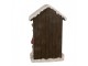 Hnědá vánoční dekorace svítící domek s dětmi - 13*10*20 cm Clayre & Eef