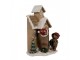 Svítící perníková chaloupka s medvídky Gingerbread House - 15*10*18 cm Clayre & Eef