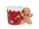 Červený keramický hrneček Perníček Gingerbread - 15*10*10 cm / 350 ml Clayre & Eef