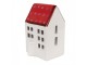 Bílo-červená dekorace porcelánový domek - 8*7*12 cm Clayre & Eef