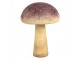 Béžovo-fialová dekorace houba Mushroom - Ø 11*16 cm Clayre & Eef