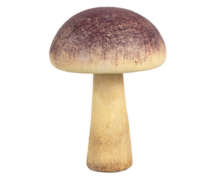Béžovo-fialová dekorace houba Mushroom - Ø 11*16 cm Clayre & Eef