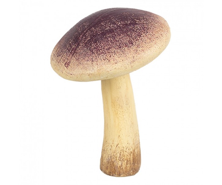 Béžovo-fialová dekorace houba Mushroom - Ø 9*12 cm Clayre & Eef