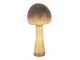Hnědo-béžová dekorace houba Mushroom - Ø 7*16 cm Clayre & Eef