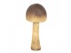 Hnědo-béžová dekorace houba Mushroom - Ø 7*16 cm Clayre & Eef