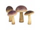 Béžovo-fialová dekorace houba Mushroom - Ø 9*12 cm Clayre & Eef