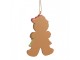 Hnědá vánoční závěsná ozdoba holčička Perníček Gingerbread - 5*1*8 cm Clayre & Eef