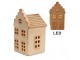 Béžový porcelánový svítící domek - 6*6*11 cm Clayre & Eef