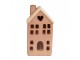 Hnědý porcelánový svítící domek - 8*6*15 cm Clayre & Eef