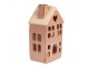 Hnědý porcelánový svítící domek - 8*6*15 cm Clayre & Eef