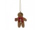 Hnědá vánoční ozdoba Perníček Gingerbread - 5*1*7 cm Clayre & Eef