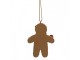 Hnědá vánoční ozdoba Perníček Gingerbread - 5*1*7 cm Clayre & Eef