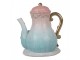 Vánoční dekorace svítící konvička s myškami - 15*12*16 cm Clayre & Eef