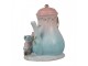 Vánoční dekorace svítící konvička s myškami - 15*12*16 cm Clayre & Eef