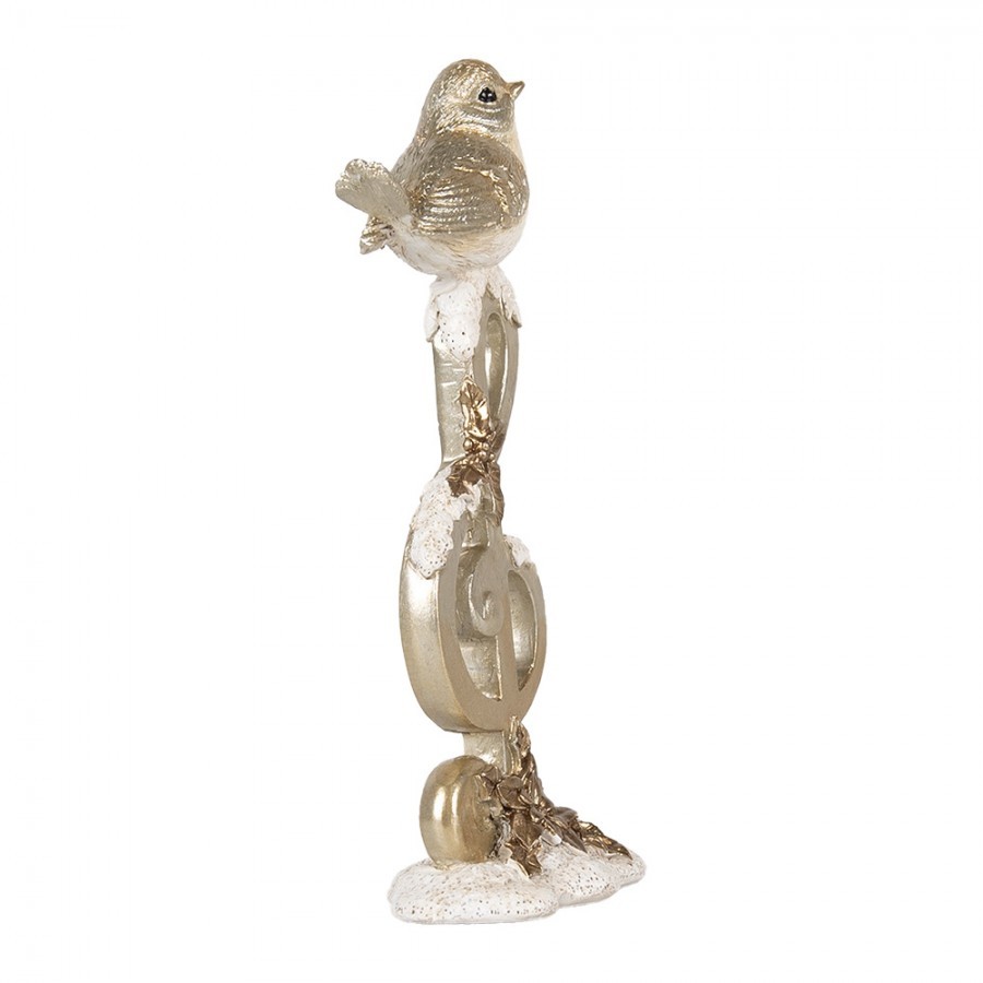 Dekorace ptáček na houslovém klíči - 6*5*16 cm Clayre & Eef Dekorace ptáček na houslovém klíči - 6*5*16 cm Clayre & Eef