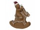 Vánoční dekorace Perníček na houpacím jelínkovi Gingerbread - 11*5*12 cm Clayre & Eef