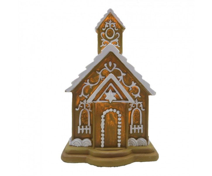 Svítící perníková chaloupka Gingerbread House - 9*9*14 cm Clayre & Eef