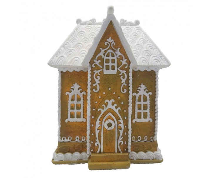 Svítící perníková chaloupka Gingerbread House - 12*9*15 cm Clayre & Eef