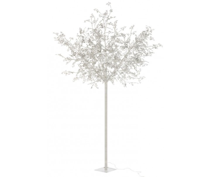 Dekorace stříbrný svítící stromek Tree leaves silver XL - Ø 140*250 cm J-Line by Jolipa