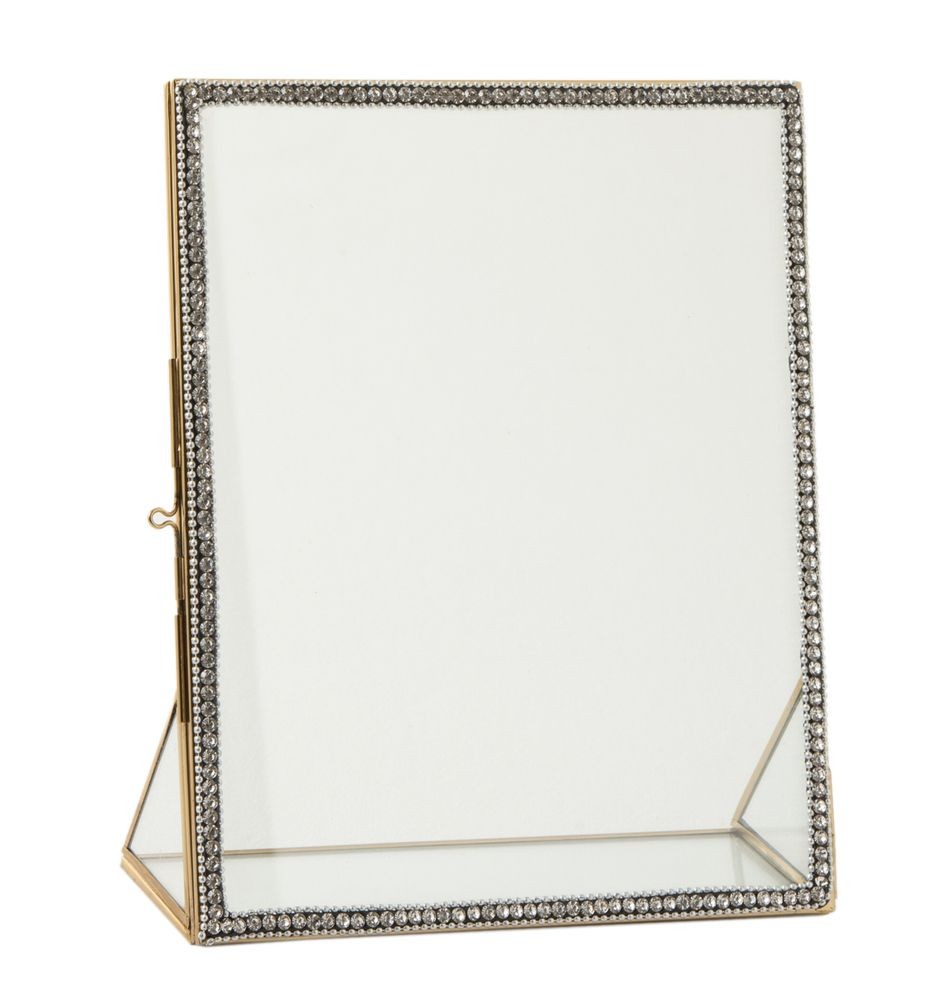 Zlatý kovový fotorámeček s kamínky Jewel L - 15*20 cm