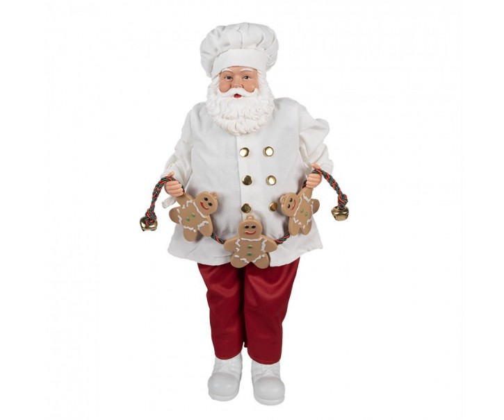 Vánoční dekorace Santa cukrář s perníčky - 27*13*50 cm Clayre & Eef