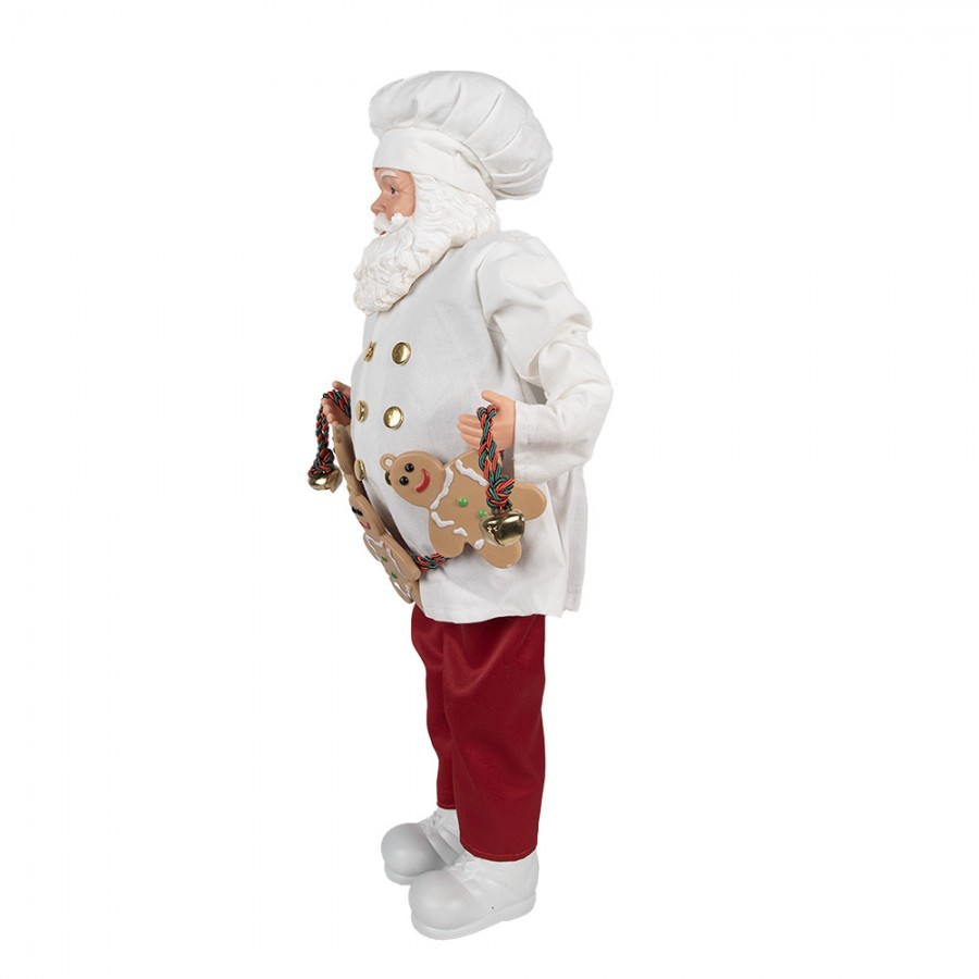 Vánoční dekorace Santa cukrář s perníčky - 27*13*50 cm Clayre & Eef Vánoční dekorace Santa cukrář s perníčky - 27*13*50 cm Clayre & Eef